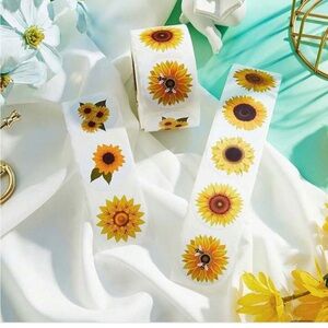 Sunflower Stickers Pack of 50. FREE with any Closet Purchase! Great for gifts.